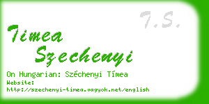timea szechenyi business card