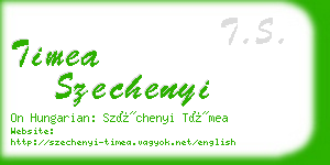 timea szechenyi business card